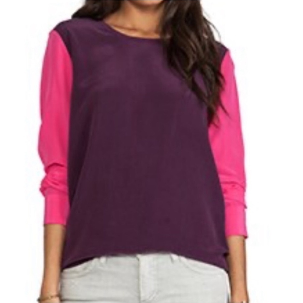 Equipment Femme Colorblock Liam silk Blouse